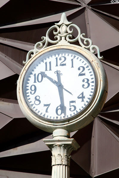 Antique street clock at San Bernardino County Museum. Redlands, CA.