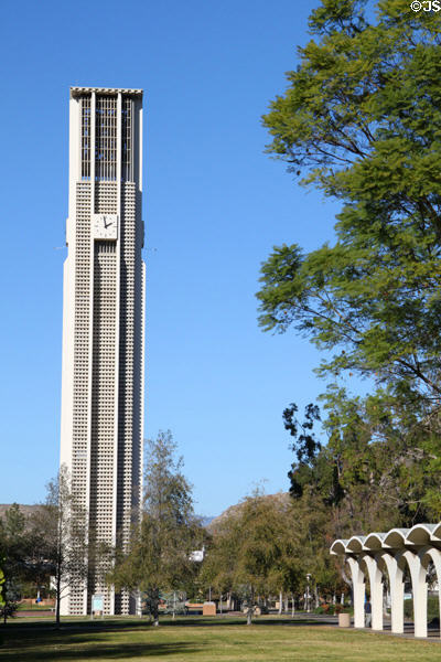 Bell Tower & Carillon (1966) at University of California, Riverside. Riverside, CA. Architect: Jones & Emmons.