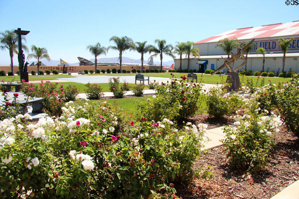 Memorial garden at March Field Air Museum. Riverside, CA.