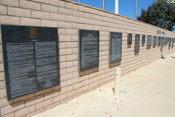 Freedom Shrine shows documents in history of liberty at March Field Air Museum. Riverside, CA.