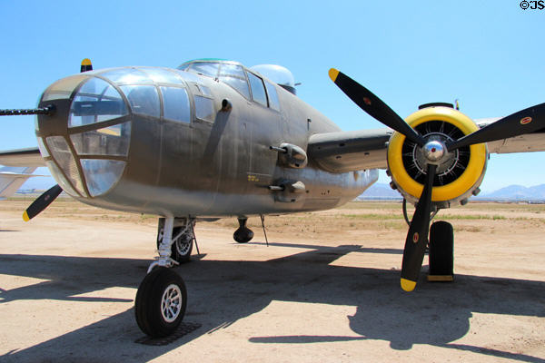 North American B-25J Mitchell bomber (1942) at March Field Air Museum. Riverside, CA.