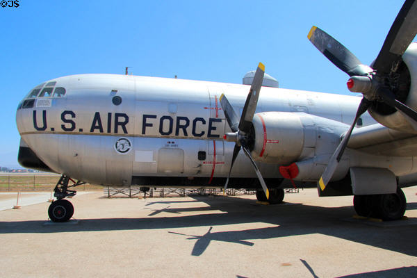Boeing KC-97L Stratofreighter prop tanker (1950-73) at March Field Air Museum. Riverside, CA.