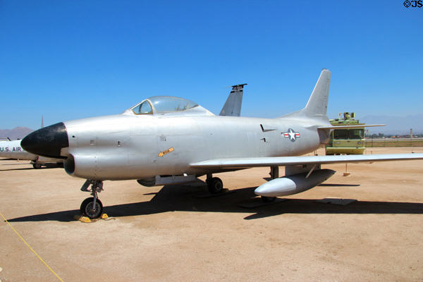 North American F-86L Sabre jet fighter (1956) at March Field Air Museum. Riverside, CA.