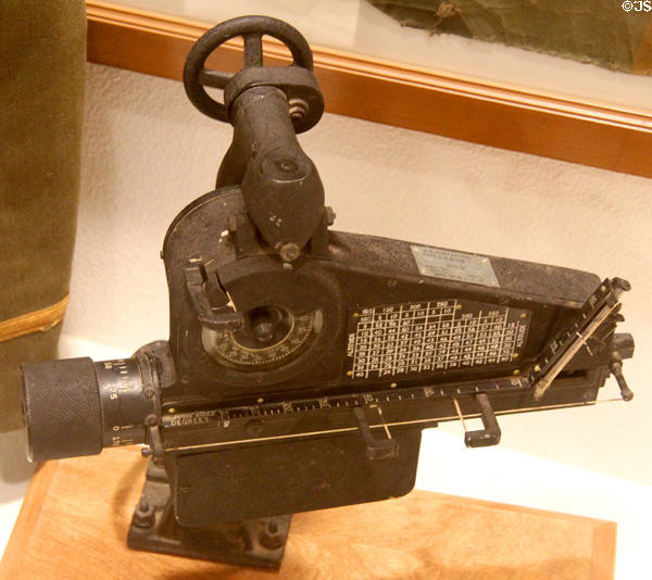 U.S. Army Air Corp type D-8 bomb sight (1930) at March Field Air Museum. Riverside, CA.