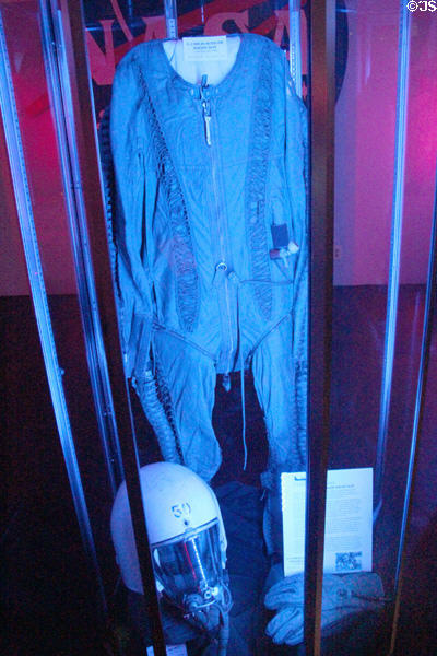 U-2 High-Altitude flight helmet & suit (1847-89) at March Field Air Museum. Riverside, CA.