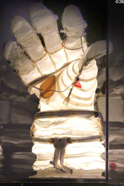 NASA astronaut glove (phase IV) at March Field Air Museum. Riverside, CA.