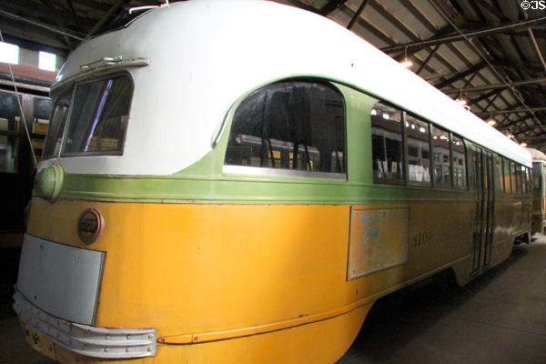 L.A. Transit Streetcar 3100 (1943) by St. Louis Car Co. at Orange Empire Railway Museum. Perris, CA.