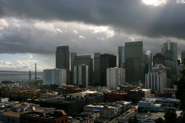 Financial District from Coit Tower. San Francisco, CA.