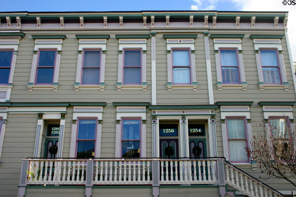Italianate row house (1254-62 Montgomery St.). San Francisco, CA.
