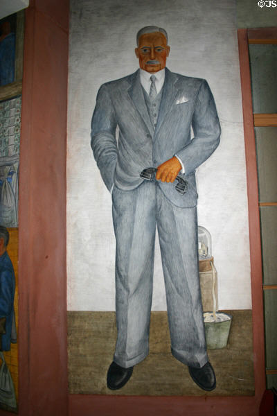Stockbroker mural by Mallette Dean (1934) in Coit Tower. San Francisco, CA.