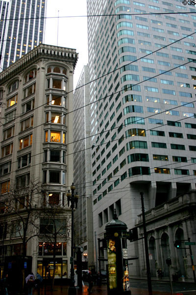 Flatiron Building (1913) (10 floors) (540 Market St. at Sutter). San Francisco, CA. Architect: Havens & Toepke.