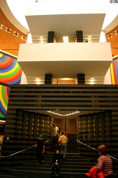 Cubic stairway structure in San Francisco Museum of Modern Art. San Francisco, CA.
