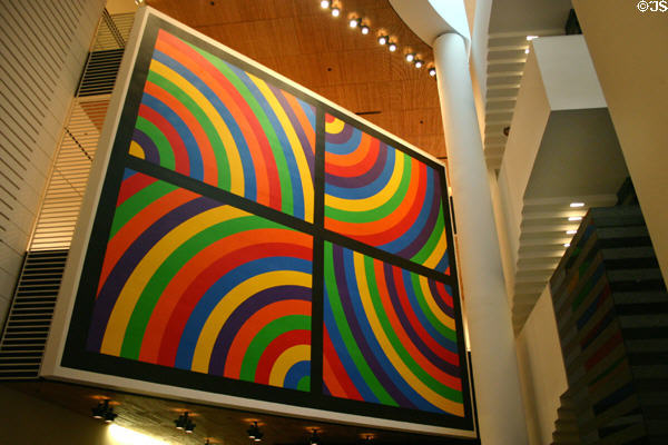 Wall Drawing #936 Color Arcs in Four Directions (2000) by Saul LeWitt in San Francisco Museum of Modern Art. San Francisco, CA.