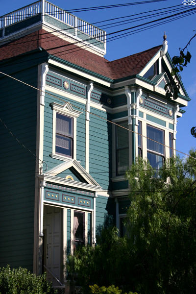 Victorian house at in Mission District. San Francisco, CA.