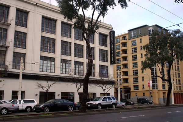 Academy of Art University in former auto showroom (1849 Washington at Van Ness). San Francisco, CA.