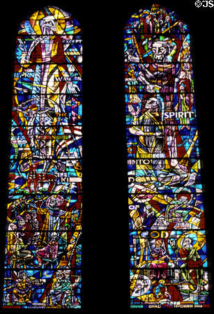 Grace Episcopal Cathedral stained glass windows by Hauser Art Glass. San Francisco, CA.