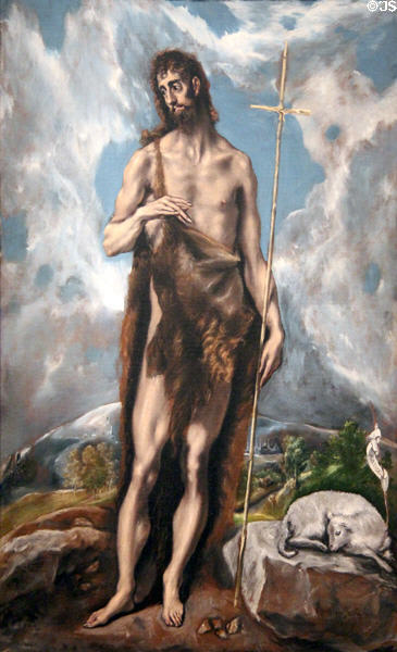 St John the Baptist painting (c1600) by El Greco at Legion of Honor Museum. San Francisco, CA.