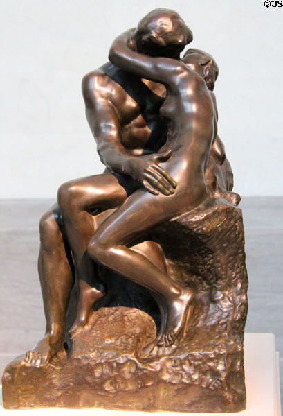 The Kiss bronze sculpture (c1886) by Auguste Rodin at Legion of Honor Museum. San Francisco, CA.