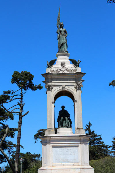 Francis Scott Key monument in Golden Gate Park. San Francisco, CA.