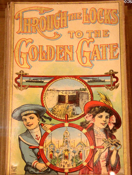 Through the Locks to the Golden Gate board game by Milton Bradley shows Panama-Pacific International Exposition (1915) in private collection. San Francisco, CA.