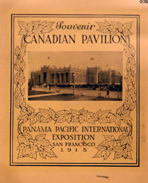 Canadian Pavilion pamphlet from Panama-Pacific International Exposition (1915) at California Historical Society. San Francisco, CA.