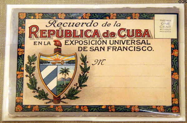 Postcard of pavilion of Cuba from Panama-Pacific International Exposition (1915) at California Historical Society. San Francisco, CA.
