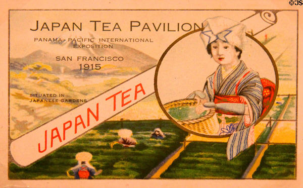 Japan Tea Pavilion card from Panama-Pacific International Exposition (1915) at California Historical Society. San Francisco, CA.