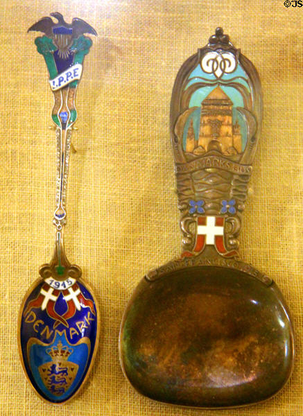 Denmark Souvenir Spoons from Panama-Pacific International Exposition (1915) in private collection. San Francisco, CA.