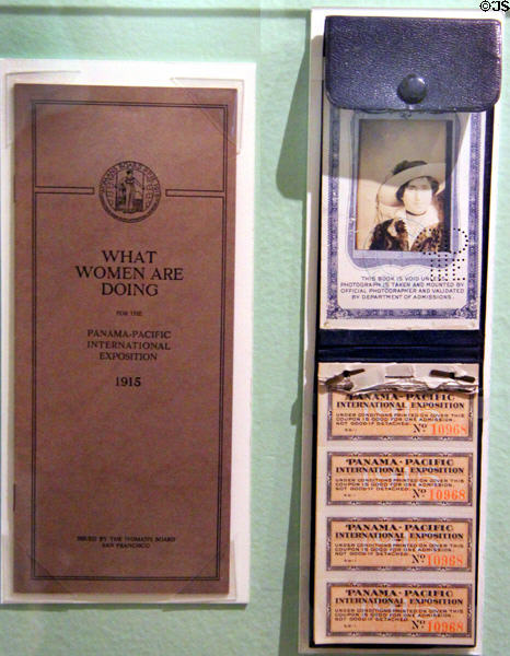 Woman's Board pamphlet & ticket book for Panama-Pacific International Exposition (1915) at California Historical Society. San Francisco, CA.