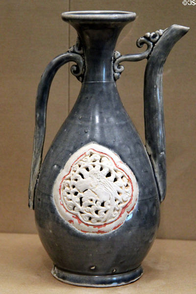 Stoneware ewer (1450-1550) from Northern Vietnam at Asian Art Museum. San Francisco, CA.
