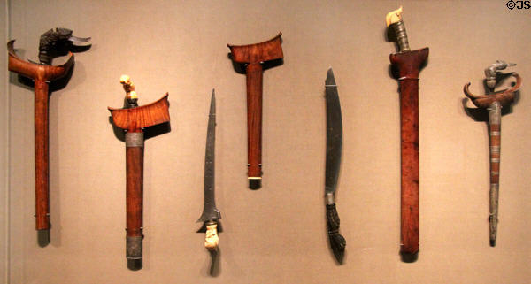 Collection of Kris daggers from Malaysia, Philippines, Indonesia & Thailand at Asian Art Museum. San Francisco, CA.