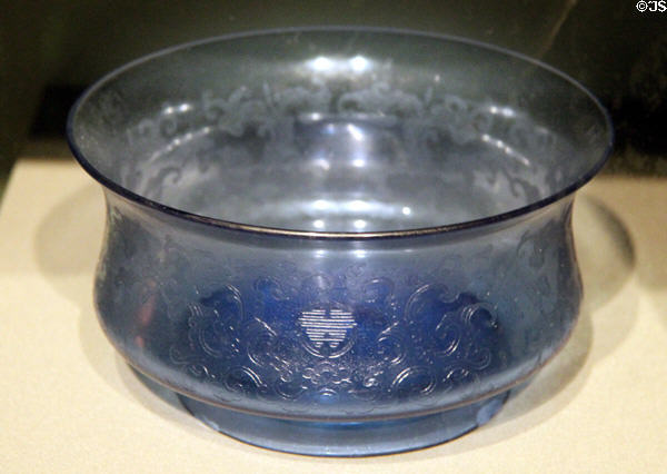 Glass bowl (1723-35) from China at Asian Art Museum. San Francisco, CA.