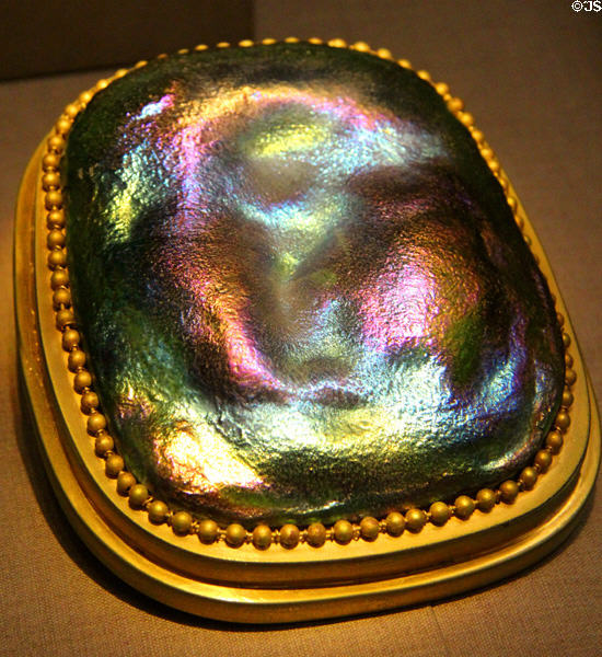 Favrile glass paperweight (c1900) by Louis Comfort Tiffany at de Young Museum. San Francisco, CA.