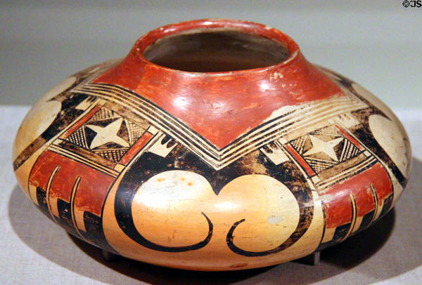 Hopi Pueblo earthenware storage jar (c1920) by Annie Healing Nampeyo of Arizona at de Young Museum. San Francisco, CA.