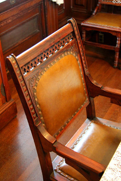 Breakfast room chair at Haas-Lilienthal House. San Francisco, CA.