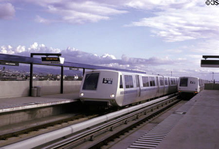 Bay Area Rapid Transit (BART) train. San Francisco, CA.