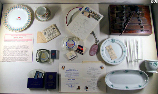 Historic objects from cruise liners at Maritime National Park Welcome Center. San Francisco, CA.