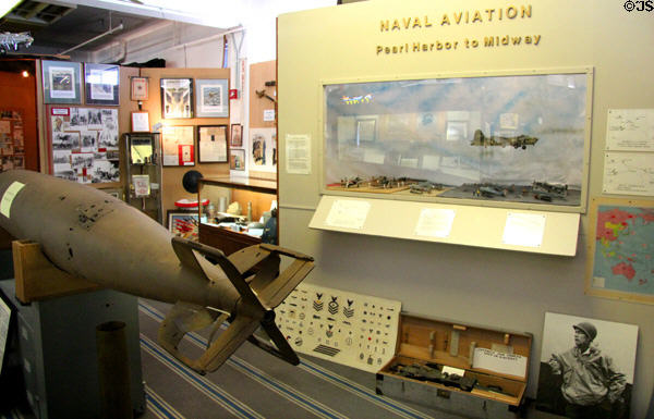 World War II naval aviation display at Alameda Naval Air Museum. Alameda, CA.