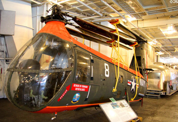 HUP-1 Retriever Piasecki Helicopter (1949-1960s) of type used in space capsule recovery at USS Hornet. Alameda, CA.