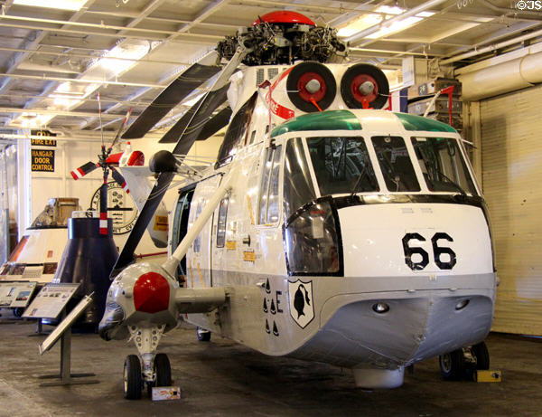 SH-3 SeaKing Astronaut (1961-2006) recovery helicopter for Gemini & Apollo space missions by Sikorsky Aircraft at USS Hornet. Alameda, CA.