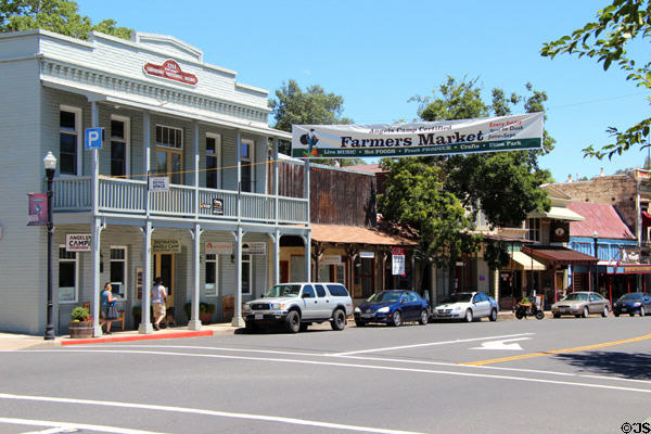 View of Main St. (HW 49) in Angels Camp. Angels Camp, CA.