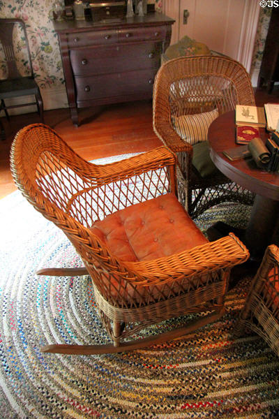 Wicker rocking chair at Pardee Home Museum. Oakland, CA.