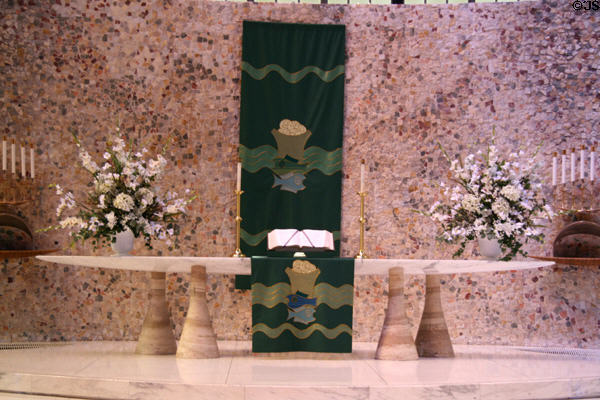 Altar of Protestant chapel of USAF Academy Chapel. Colorado Springs, CO.
