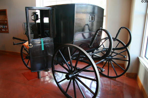 Brougham carriage (1841) used in inauguration parade of William H. Harrison at El Pomar Carriage Museum. Colorado Springs, CO.