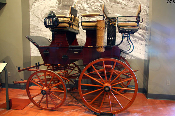 Break (1895) by Flandreau & Co., New York, used for watching sporting events from atop the carriage at El Pomar Carriage Museum. Colorado Springs, CO.