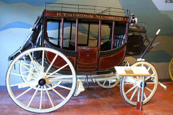 Concord coach (c1857) by Abbot, Downing & Co., Concord, NH, at El Pomar Carriage Museum. Colorado Springs, CO.