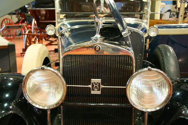 Cadillac Imperial Coupe (1928) V8 front end at El Pomar Carriage Museum. Colorado Springs, CO.