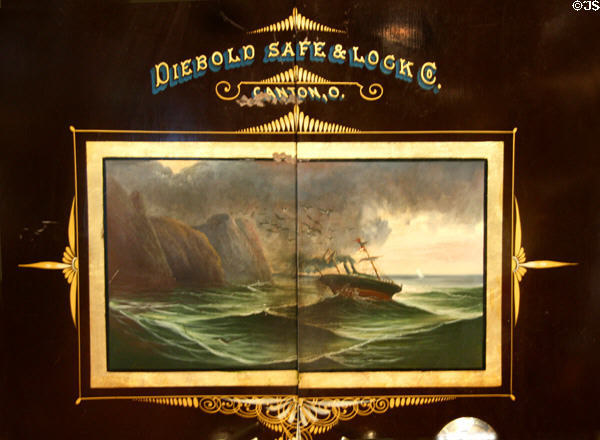 Chas. L. Tutt safe (c1885) by Diebold Safe & Lock Co., Canton, OH, partner of Spencer Penrose at El Pomar Carriage Museum. Colorado Springs, CO.