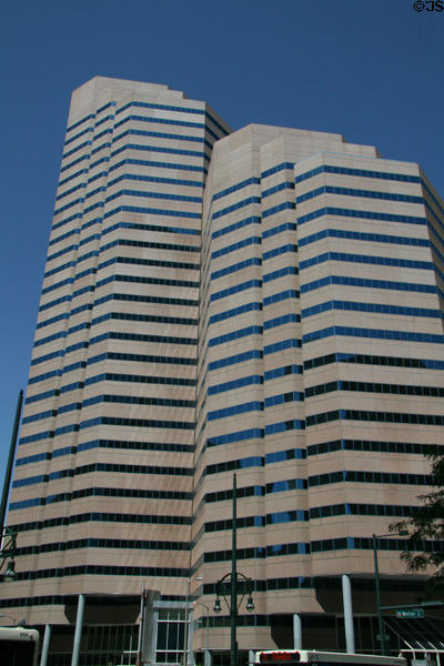 Two towers of Dominion Plaza. Denver, CO.