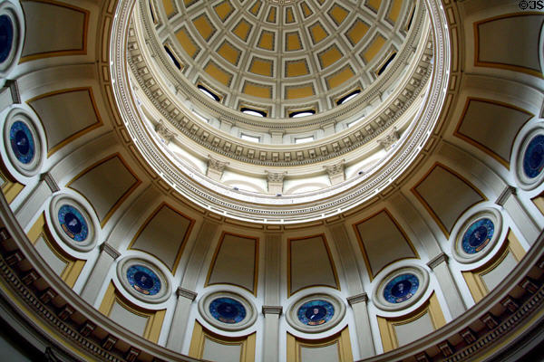 Dome interior of Colorado State Capitol. Denver, CO.